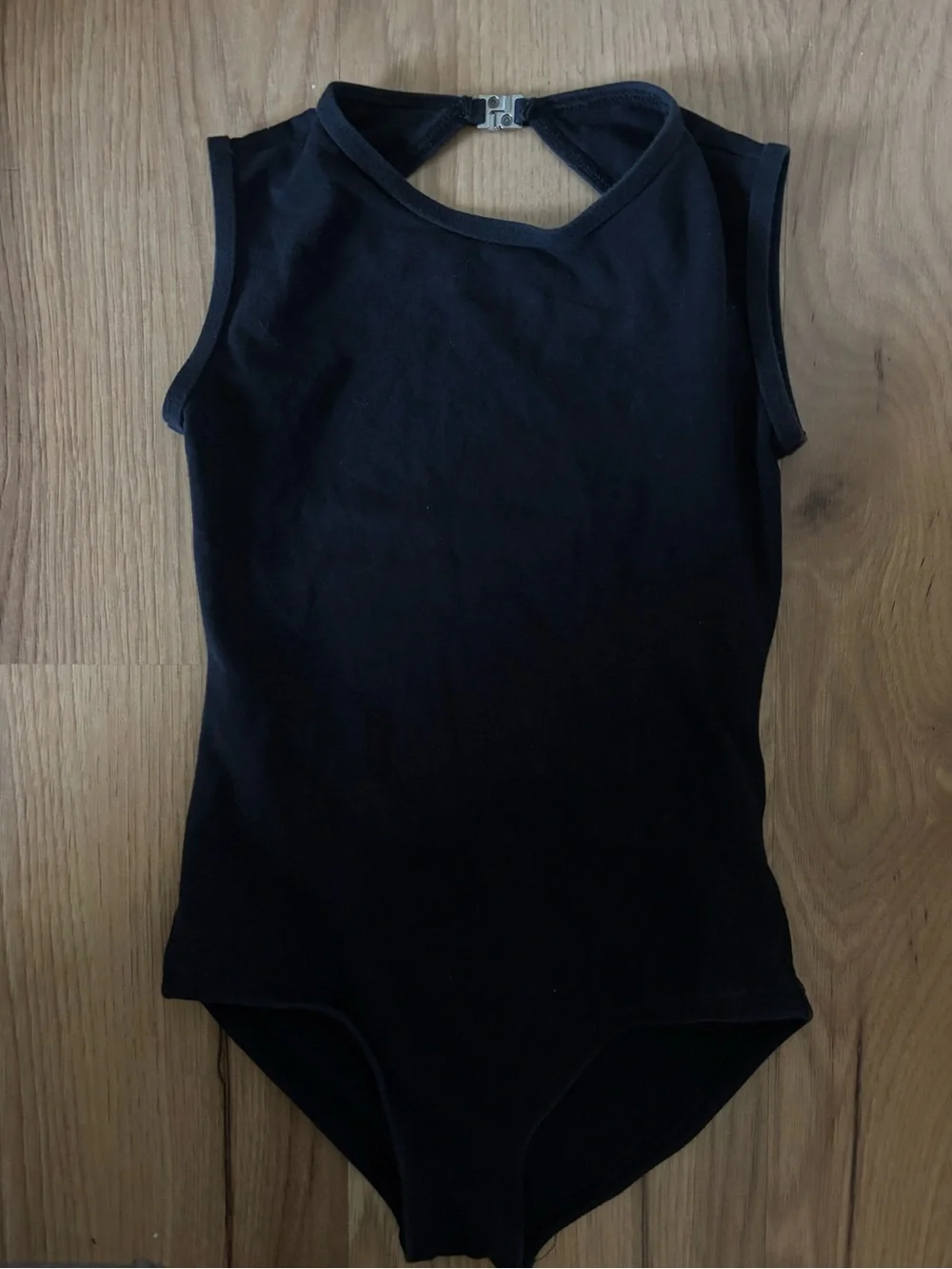 Kids Black Sleeveless One-Piece Bodysuit leotard